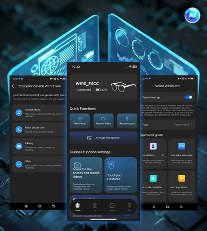 AI smart glasses with 8M Camera Video Recording 100+ Languages Translation Sunglasses Bluetooth Call Music Play Men Women 2025