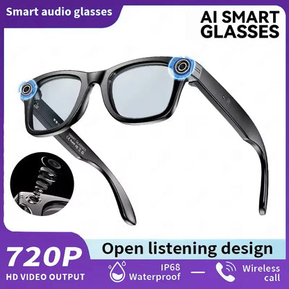AI smart glasses with 8M Camera Video Recording 100+ Languages Translation Sunglasses Bluetooth Call Music Play Men Women 2025