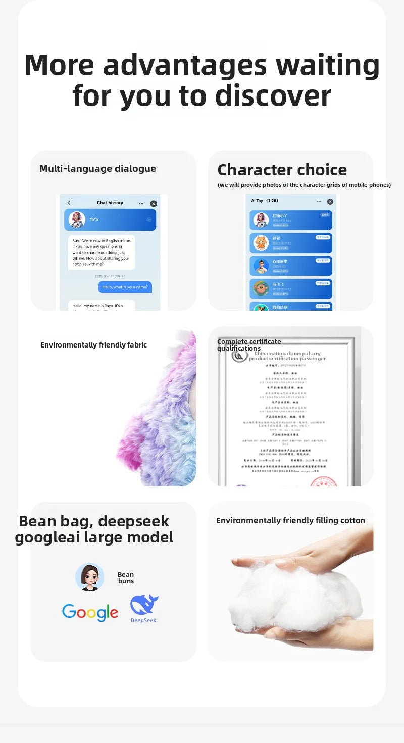 AI Chat Intelligent Toy Interactive Early Education Companion Robot Voice Music Playing Eye Doll Children's Gift Electronic Desk