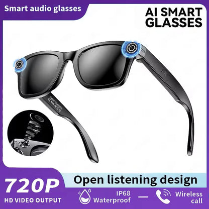 AI smart glasses with 8M Camera Video Recording 100+ Languages Translation Sunglasses Bluetooth Call Music Play Men Women 2025