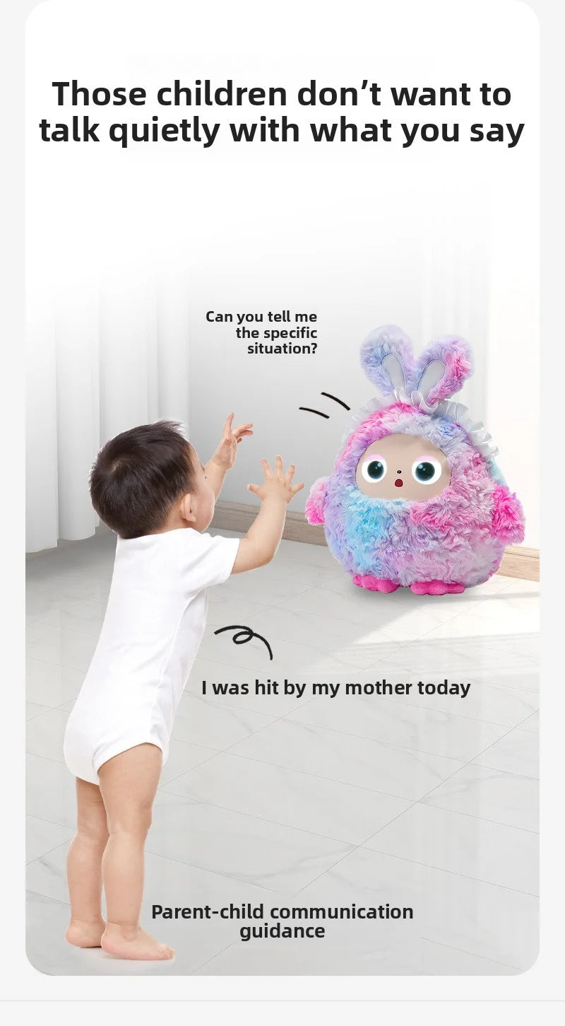 AI Chat Intelligent Toy Interactive Early Education Companion Robot Voice Music Playing Eye Doll Children's Gift Electronic Desk