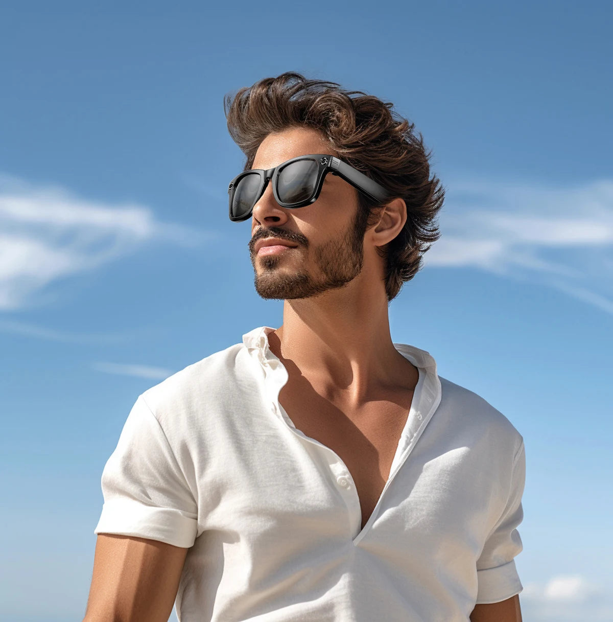 AI smart glasses with 8M Camera Video Recording 100+ Languages Translation Sunglasses Bluetooth Call Music Play Men Women 2025