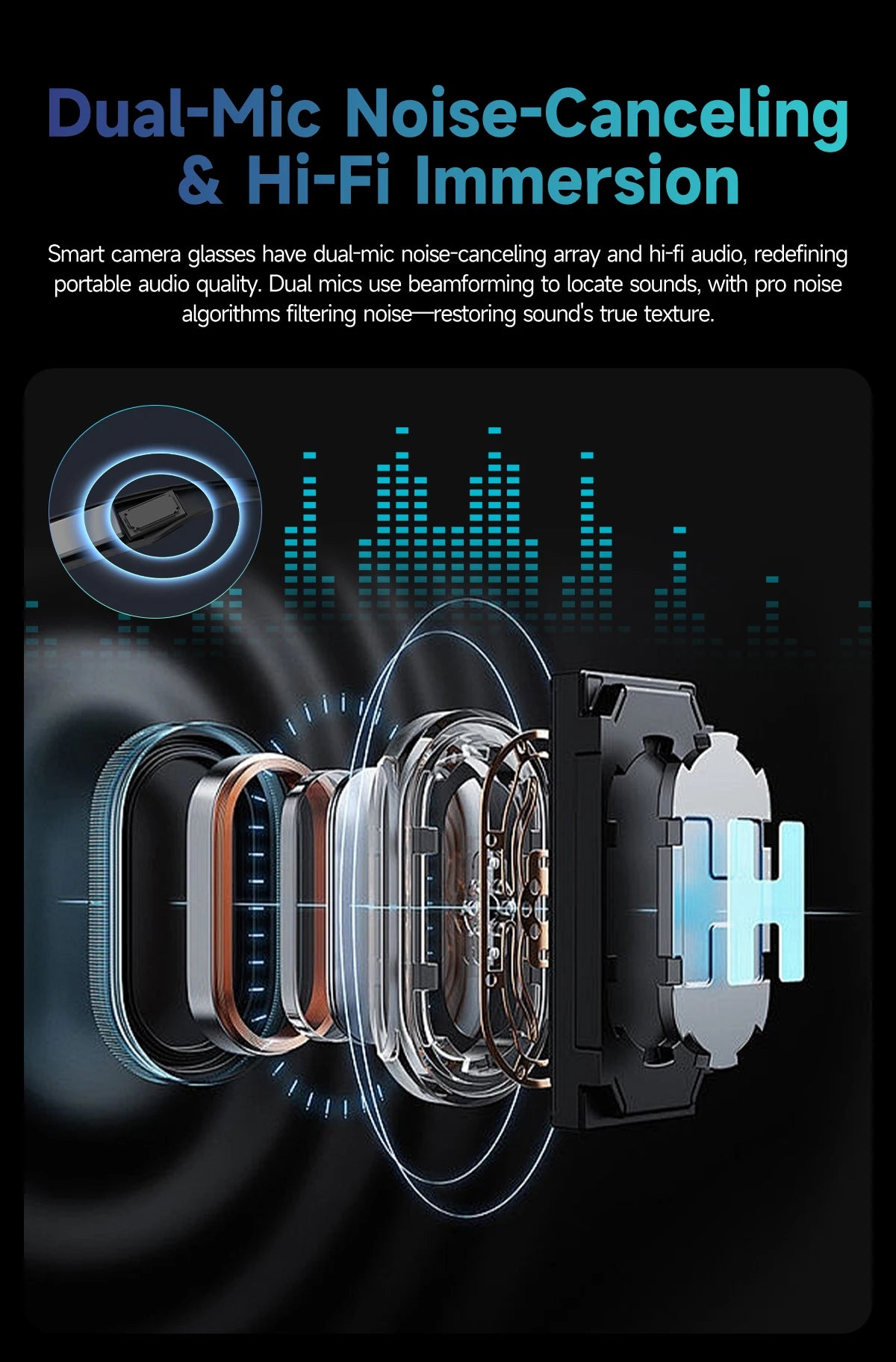 AI smart glasses with 8M Camera Video Recording 100+ Languages Translation Sunglasses Bluetooth Call Music Play Men Women 2025