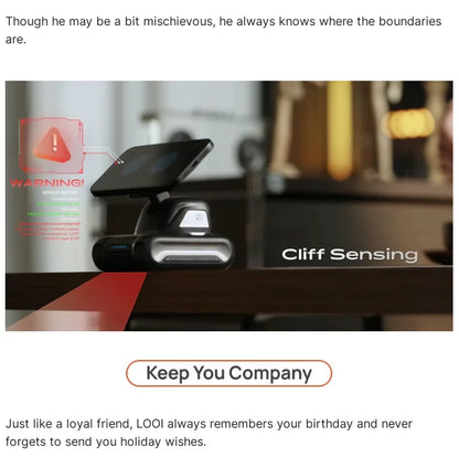 LOOI Robot Smartphone AI Learning Assistant Voice Dialogue Musk Praises ChatGPT Large Model Mini Robot Creative Toy Gift