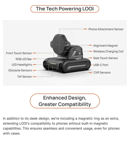 LOOI Robot Smartphone AI Learning Assistant Voice Dialogue Musk Praises ChatGPT Large Model Mini Robot Creative Toy Gift